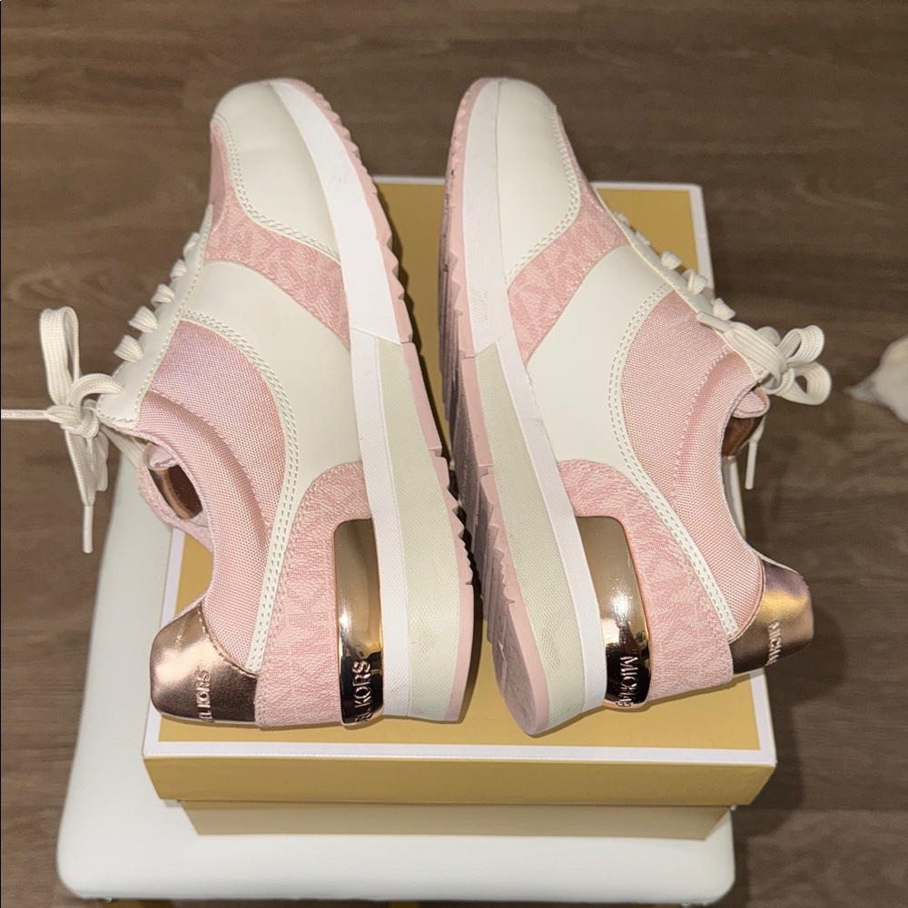 Michael Kors Blush and Cream Women's Sneakers - Picture 4 of 6